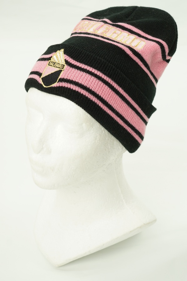 Czapka czarno - różowa Palermo - BRAK METKI Z NAZWĄ PRODUCENTA zdjęcie 1