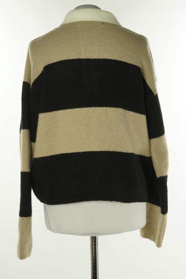 Sweter czarno-beżowy w paski - PRIMARK zdjęcie 2