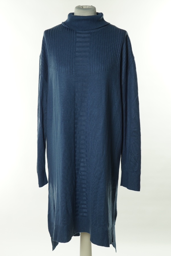 Sukienka niebieska sweterkowa - ALVINA zdjęcie 1