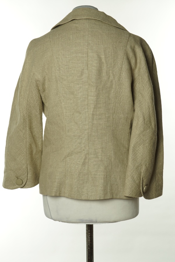 Marynarka beżowa lniana - BRAK METKI Z NAZWĄ PRODUCENTA zdjęcie 2