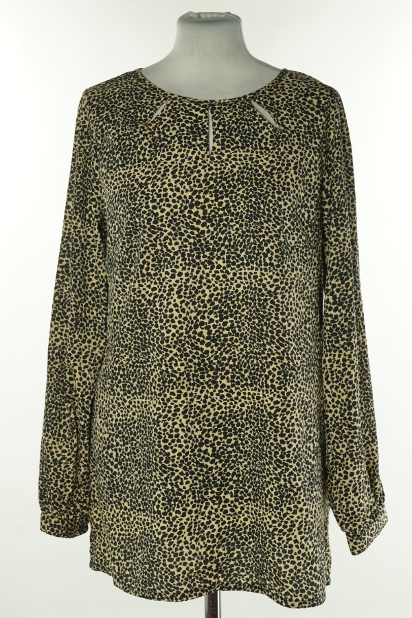 Bluzka beżowa w czarne ciapki - DUNNES zdjęcie 1