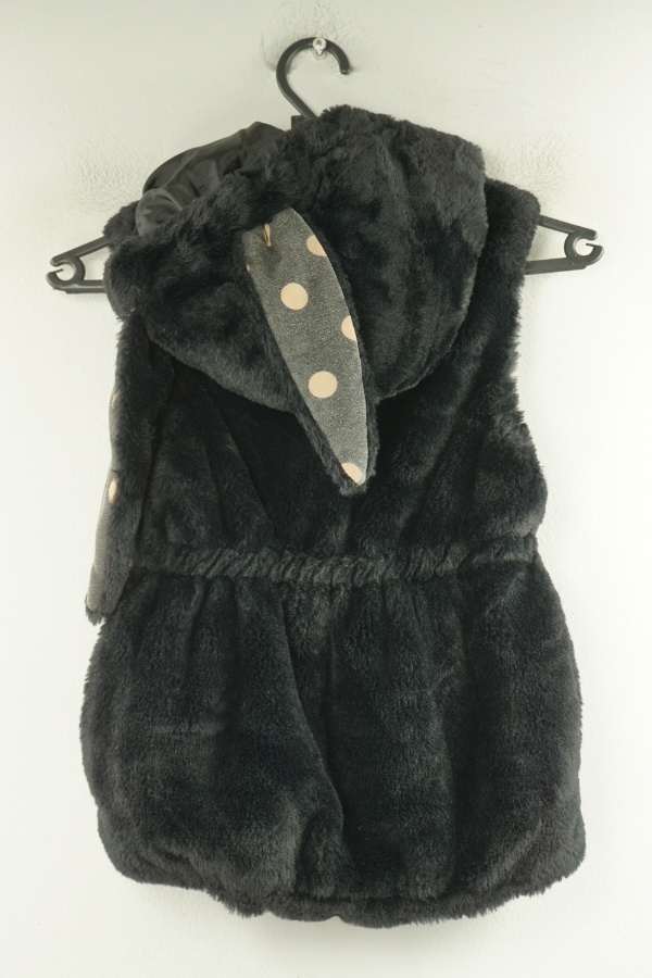 Bezrękawnik czarny miś z uszami przy kapturze - KOTON zdjęcie 2