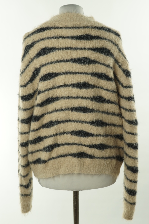 Sweter beżowo-czarny w paski - LINDEX zdjęcie 2