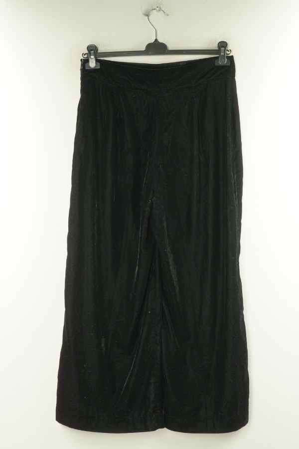 Spodnie czarne welurowe z prost nogawk, ZARA - ZARA zdjęcie 2