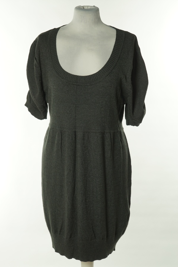 Sukienka ciemnoszara sweterkowa - SOUL RIVER zdjęcie 1