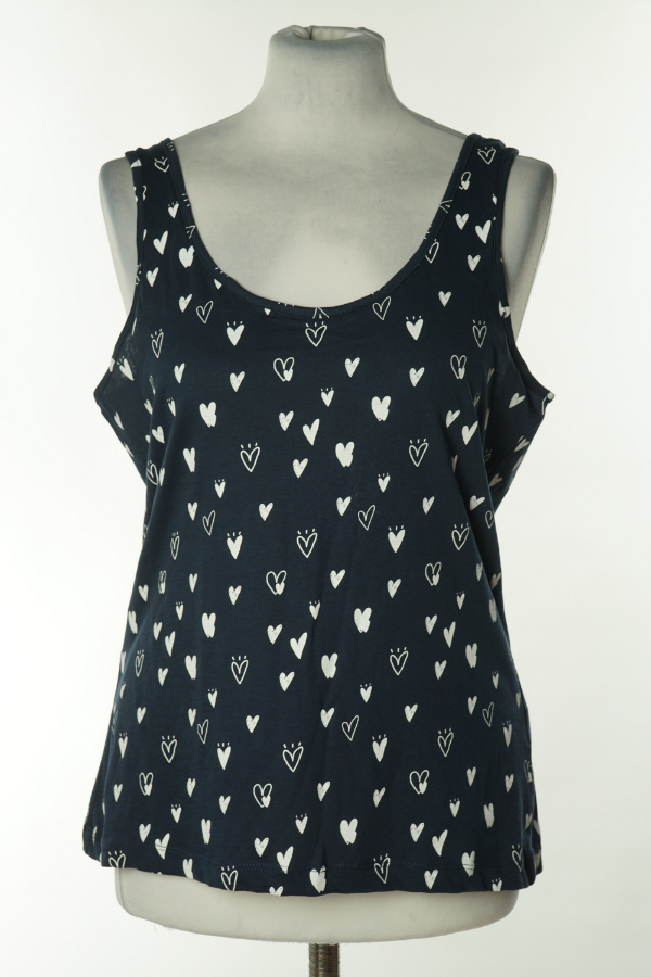 Koszulka granatowa  w białe serca - PRIMARK zdjęcie 1