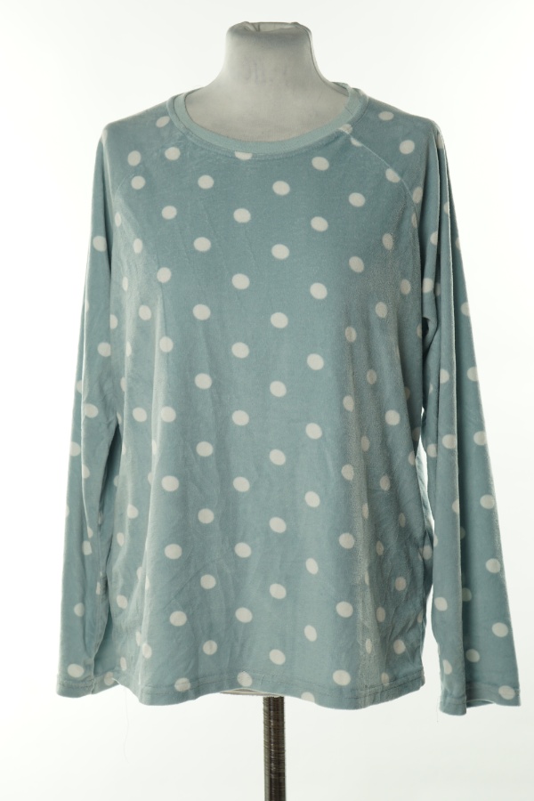 Bluzka piżamowa niebieska w białe kropki - LOVE TO LOUNGE zdjęcie 1