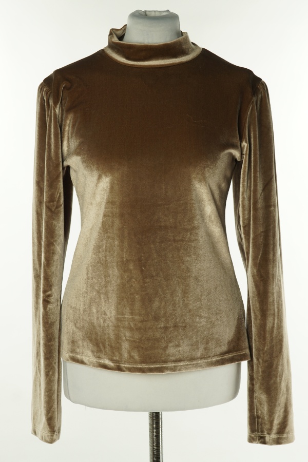 Bluzka beżowa welurowa - CARINA zdjęcie 1