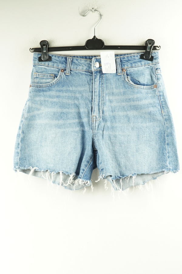 Krótkie spodenki jasnoniebieskie jeansowe - H&M zdjęcie 1