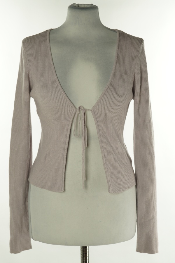 Narzutka beżowa prążkowana, STRADIVARIUS - STRADIVARIUS zdjęcie 1