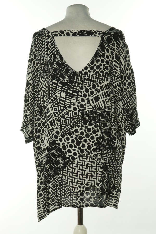 Bluzka czarno-biała wzorzysta - M&CO zdjęcie 2