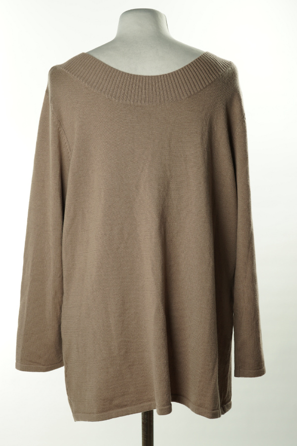 Sweter gładki cappuccino - SHUSHU zdjęcie 2