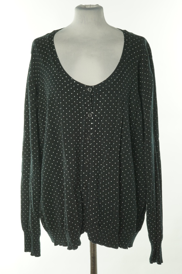 Kardigan czarny w białe kropki - BRAK METKI Z NAZWĄ PRODUCENTA zdjęcie 1