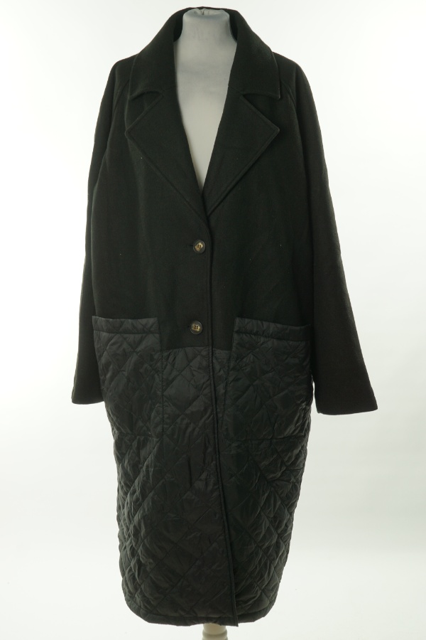 Płaszcz czarny z pikowanym dołem - ONLY zdjęcie 1