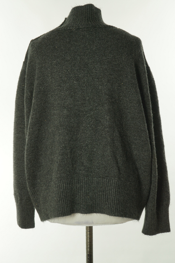 Sweter grafitowy z wyższym kołnierzem - ZARA zdjęcie 2