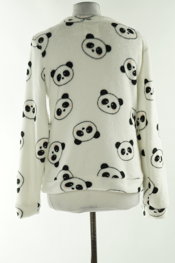 Bluza piżamowa biała w pandy - CENSORED zdjęcie 2