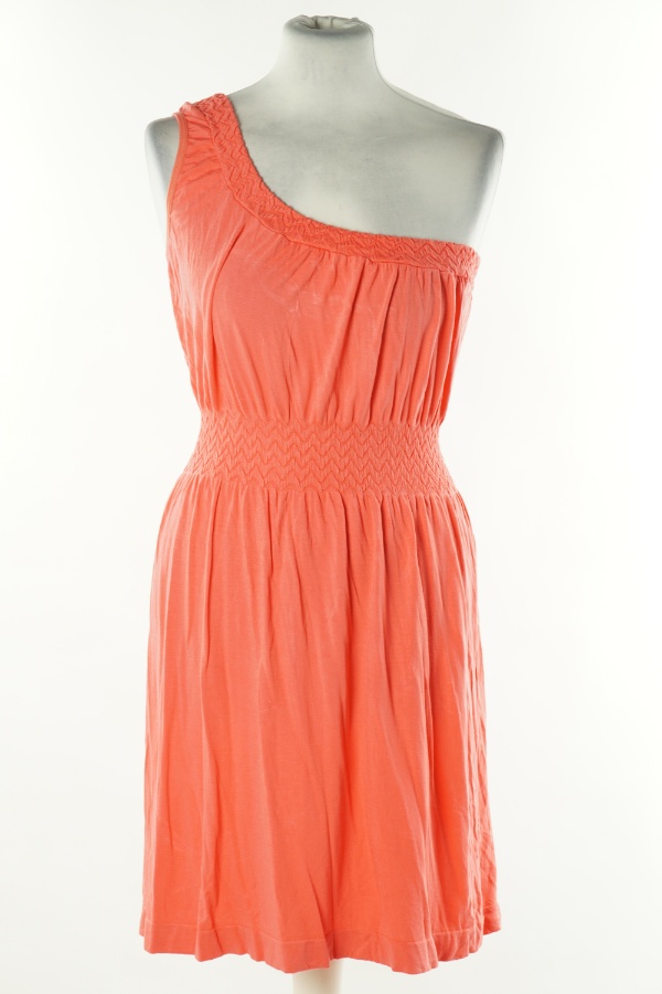 Sukienka koralowa na jedno ramię - OCEAN CLUB zdjęcie 1
