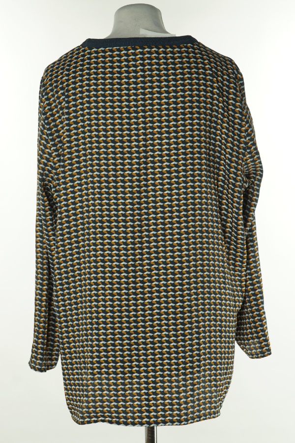 Bluzka granatowa wzorzysta - CORTEFIEL zdjęcie 2