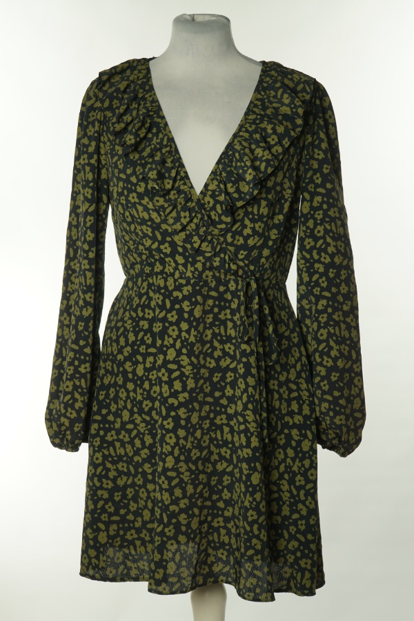 Sukienka czarna w zielone kwiatki - NEW LOOK zdjęcie 1