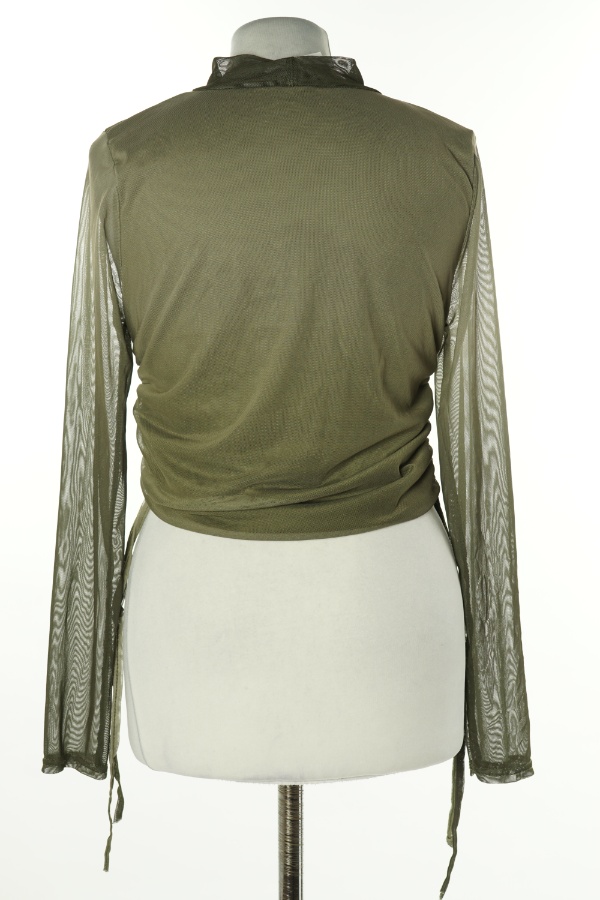 Top zielony z siateczkowym wierzchem - PINK VANILLA zdjęcie 2