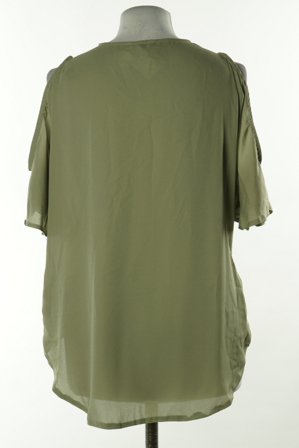 Bluzka zielona z opadającym rękawem - AMISU zdjęcie 2