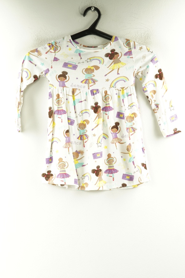 Sukienka beżowa w tęcze - TU zdjęcie 1