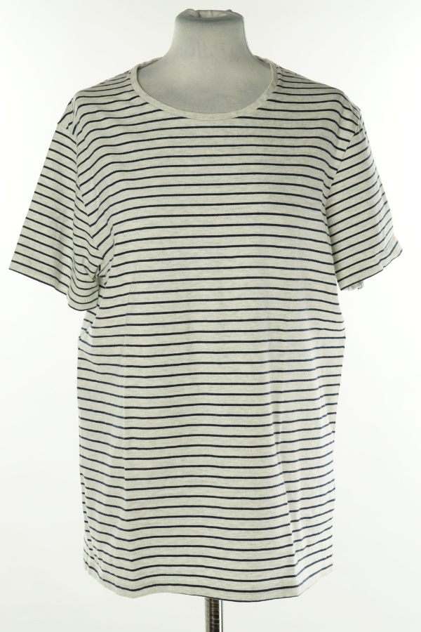 Koszulka szara w granatowe paski - BLÄCK zdjęcie 1