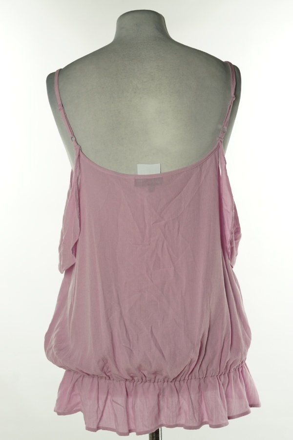 Bluzka różowa z ażurową wstawką - F&F zdjęcie 2