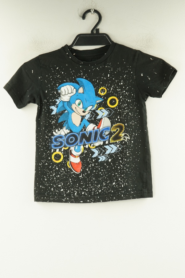 Koszulka czarna SONIC - BRAK METKI Z NAZWĄ PRODUCENTA zdjęcie 1