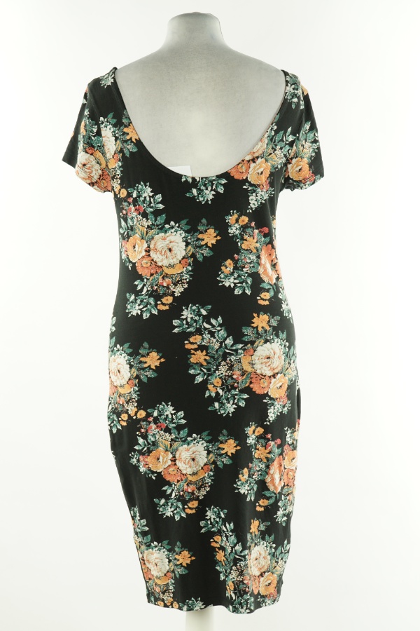 Sukienka czarna w duże kwiaty - NEW LOOK zdjęcie 2