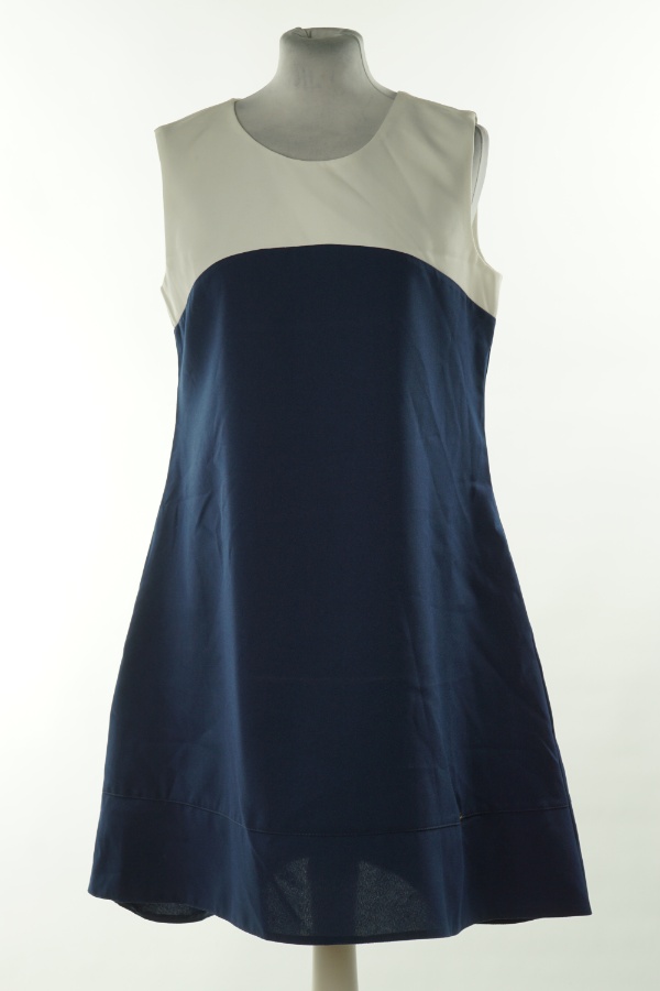 Sukienka granatowa z białymi ramiączkami - A&A zdjęcie 1