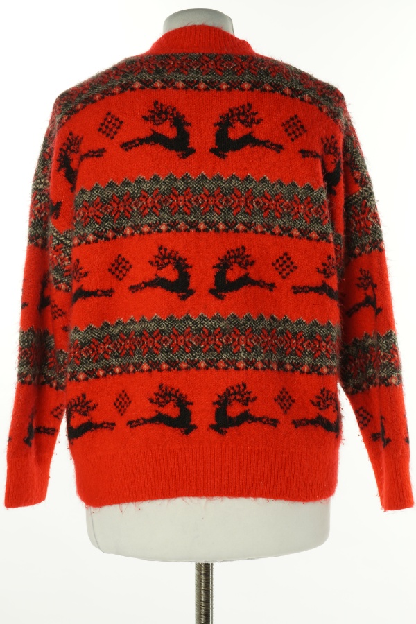 Sweter czerwony w renifery - BRAK METKI Z NAZWĄ PRODUCENTA zdjęcie 2