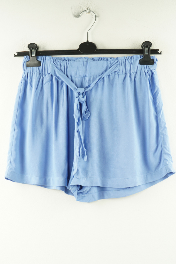 Krótkie spodenki niebieskie z wiązaniem, 100% wiskoza - PRIMARK zdjęcie 1