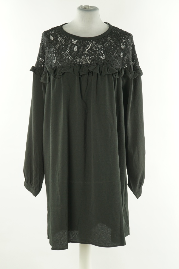 Sukienka czarna z koronkową górą - BRAVE SOUL zdjęcie 1