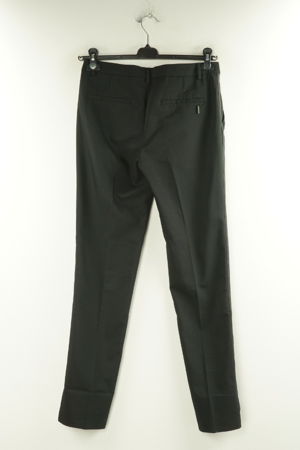 Spodnie materiałowe czarne z lampasami błyszczącymi - ESPRIT zdjęcie 2