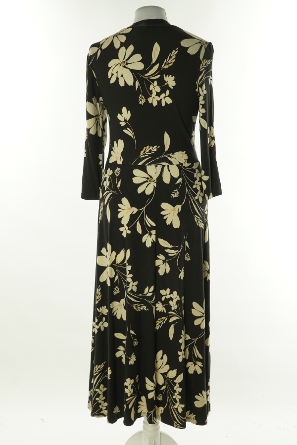 Sukienka czarna w beżowe kwiaty - DOROTHY PERKINS zdjęcie 2