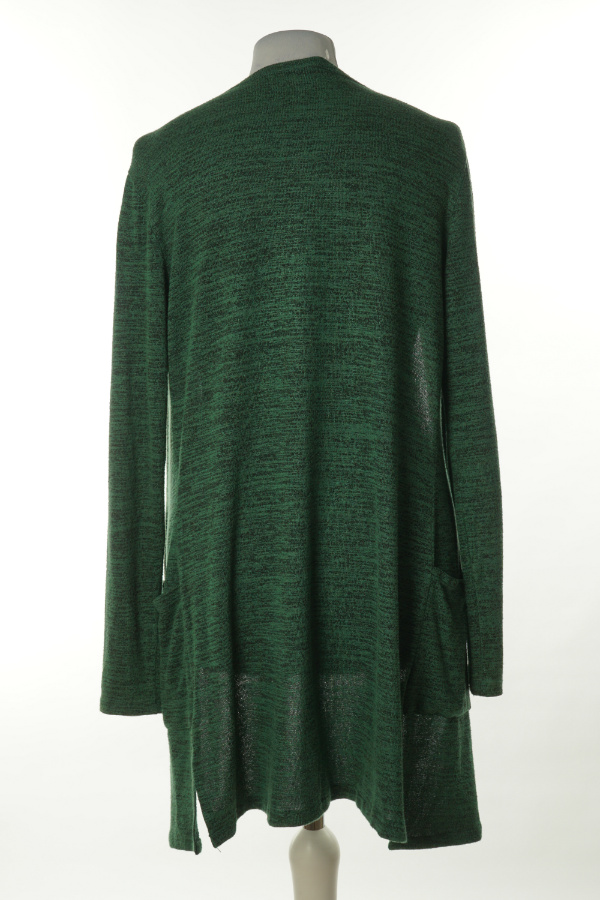 Narzutka sweterkowa zielona melanż - MENGDIOU zdjęcie 2