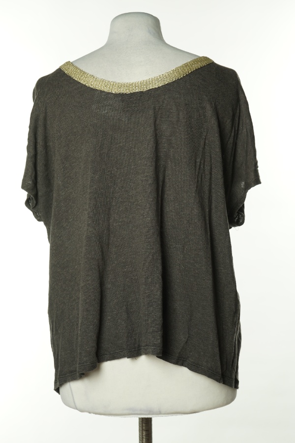 Bluzka sweterkowa brązowa - ARMANI EXCHANGE zdjęcie 2