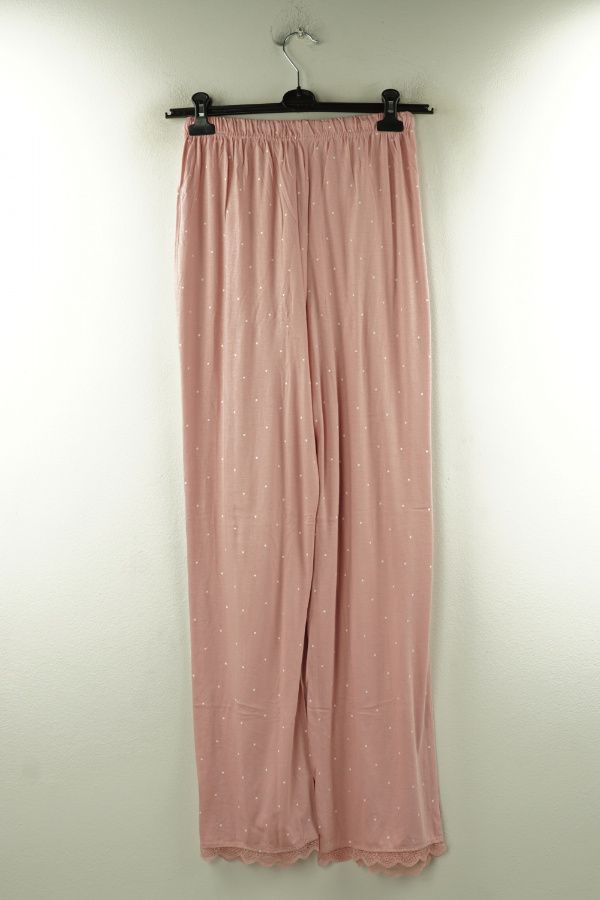 Spodnie piżamowe różowe w kropki - SINSAY zdjęcie 2