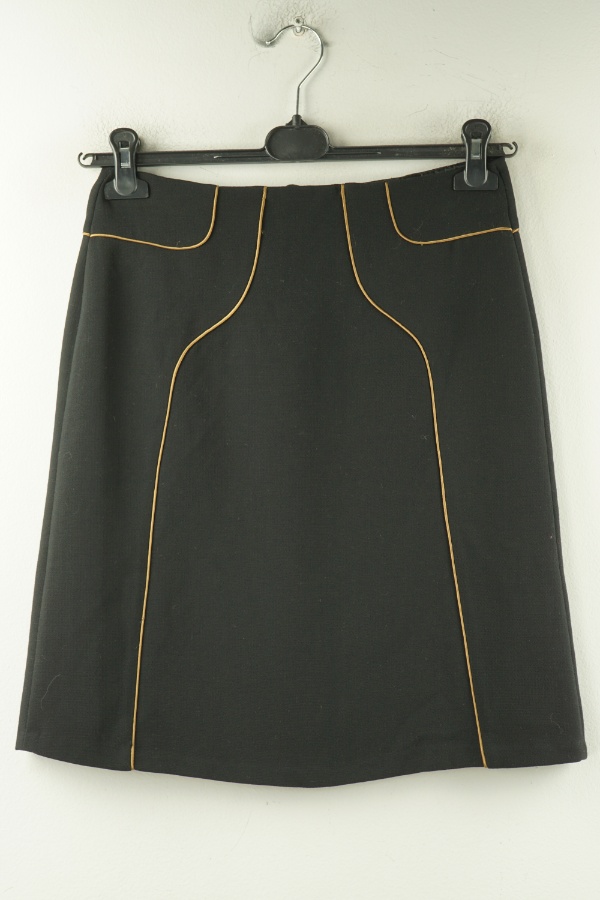 Spódnica czarna z beżowymi przeszyciami - AUTOGRAPH zdjęcie 1