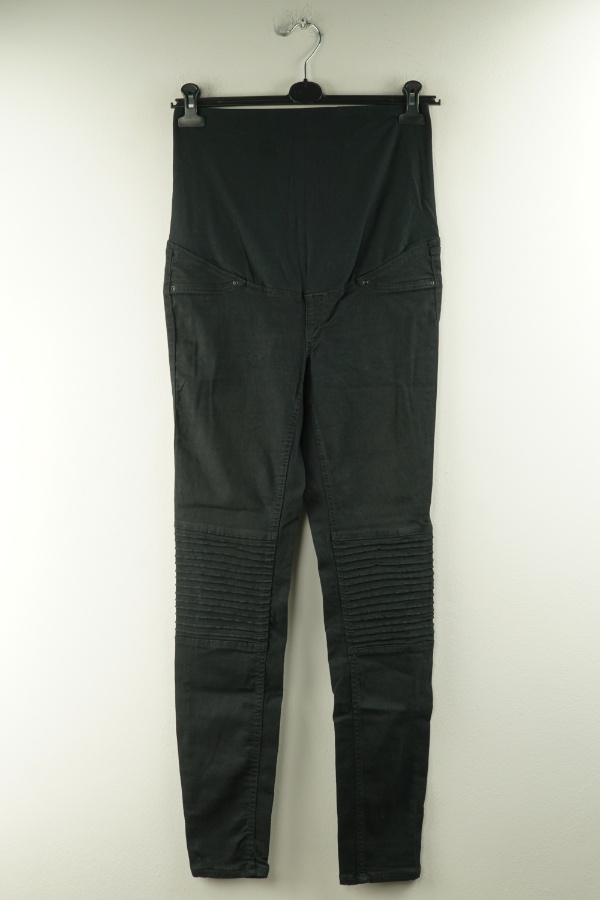 Spodnie czarne jeansowe ciążowe, H&M - H&M zdjęcie 1