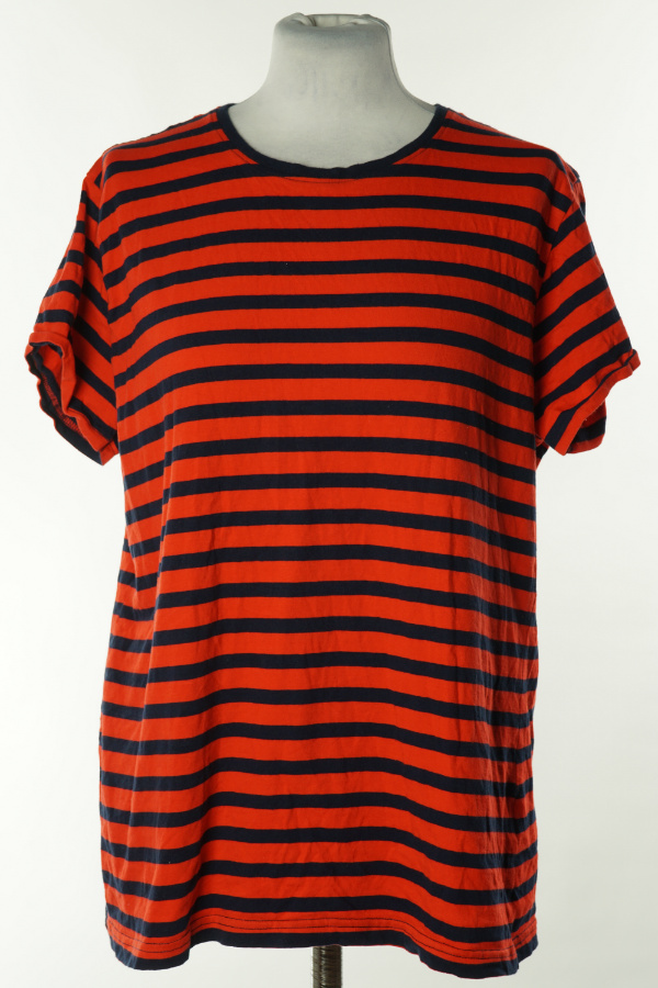 Koszulka czerwona w granatowe pasy - FULLCIRCLE zdjęcie 1