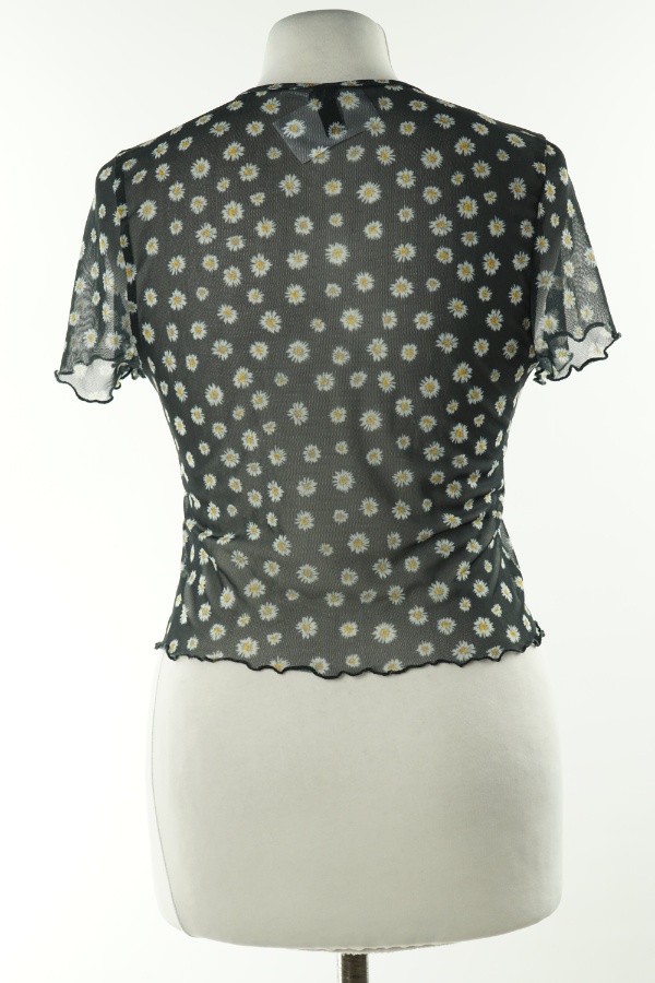 Top siateczka czarny w stokrotki - H&M zdjęcie 2