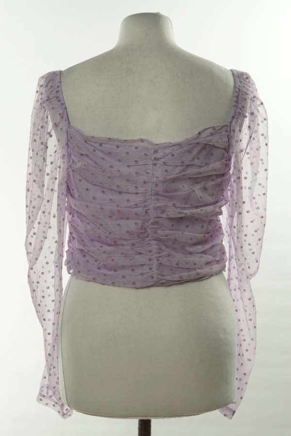 Top fioletowy w kropki  - H&M zdjęcie 2