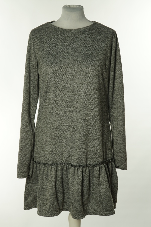 Sukienka szara sweterkowa - BRAK METKI Z NAZWĄ PRODUCENTA zdjęcie 1