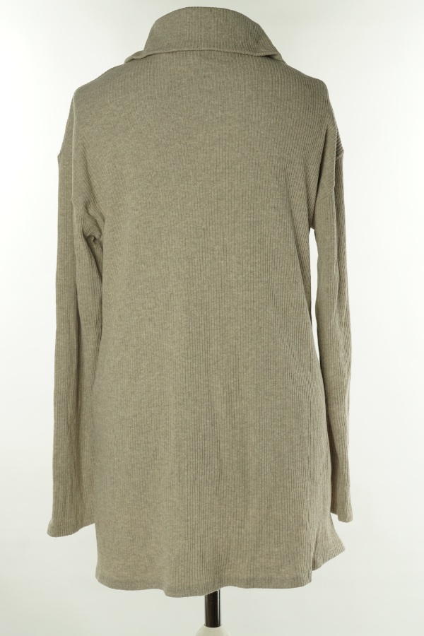 Sweter beżowy prązkowany - PRETTYLITTLETHING zdjęcie 2