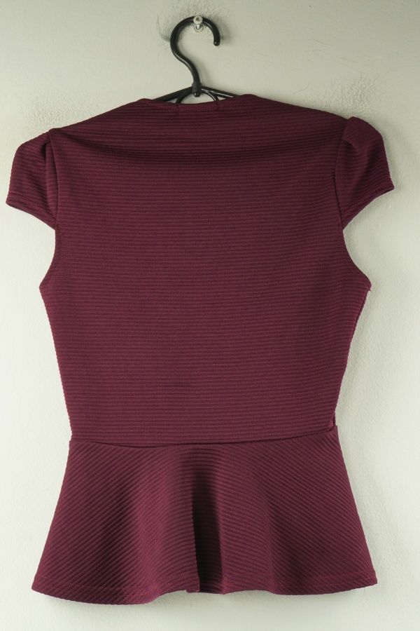 Bluzka wiśniowa - RIBBON zdjęcie 2