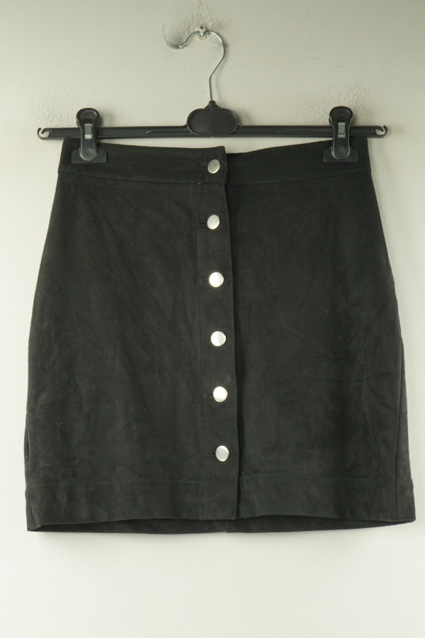 Spódnica czarna zapinana na guziki - H&M zdjęcie 1