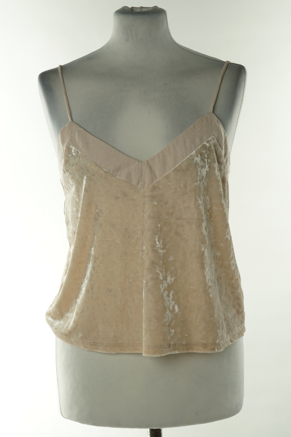 Top jasnoróżowy welurowy - FOREVER 21 zdjęcie 1