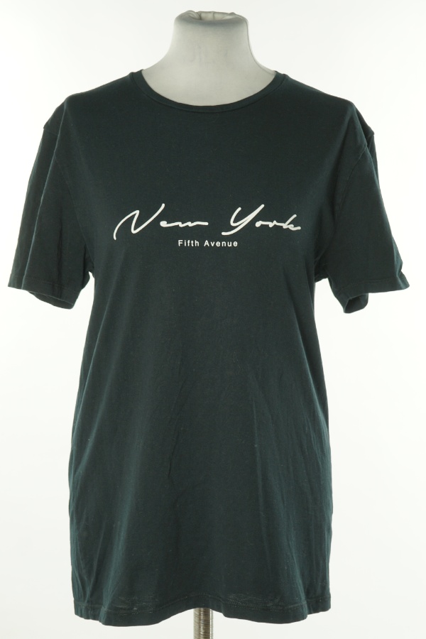 Koszulka czarna nadruk - ZARA zdjęcie 1